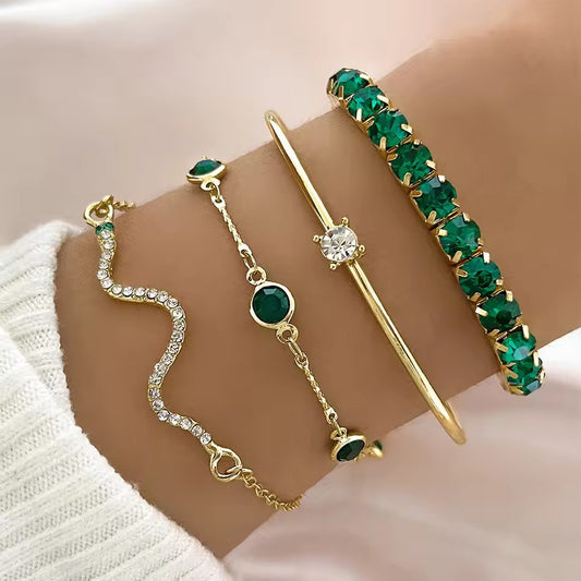 The Serpentine Green Gemstone Bangle